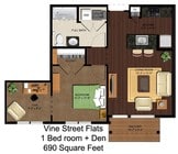 1BR/1BA