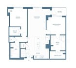 B3 floor plan One Hermann Place