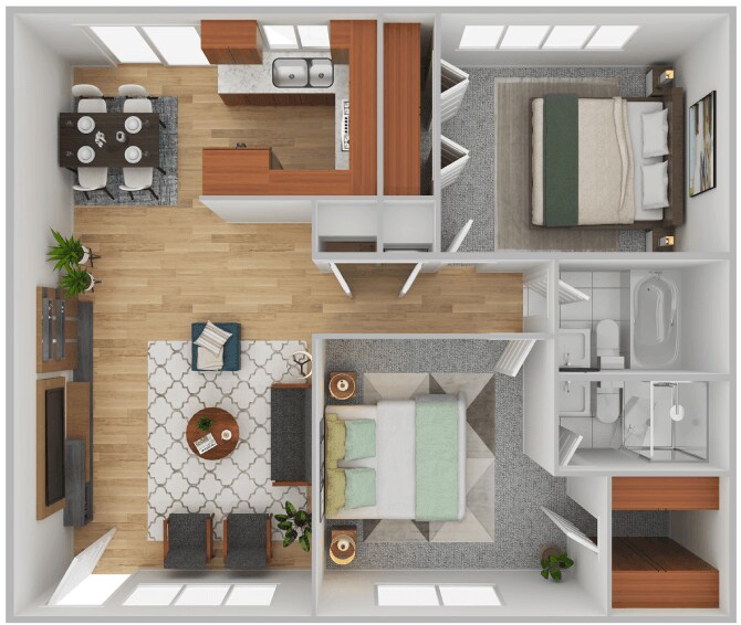 Floor Plan - 2 Bed 2 Bath