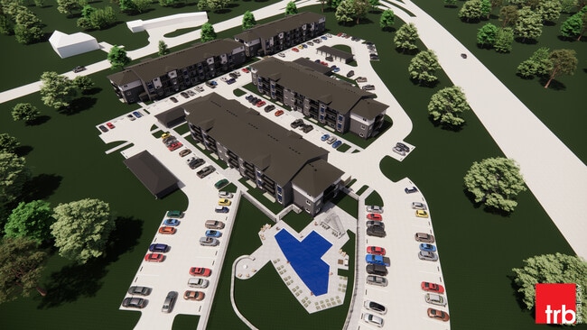 ¡Próximamente! Renderización de Blair Crossing - Blair Crossing Apartments