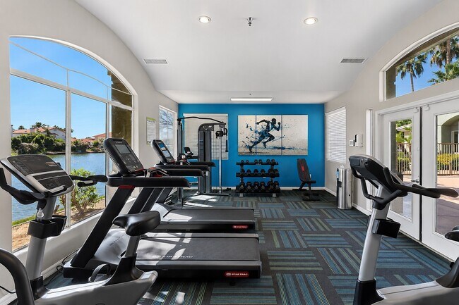 Elevate your fitness routine at Serena Shores with our state-of-the-art gym, featuring modern equipment and stunning views. Stay active and energized in a vibrant community. Schedule your tour today to see it for yourself!