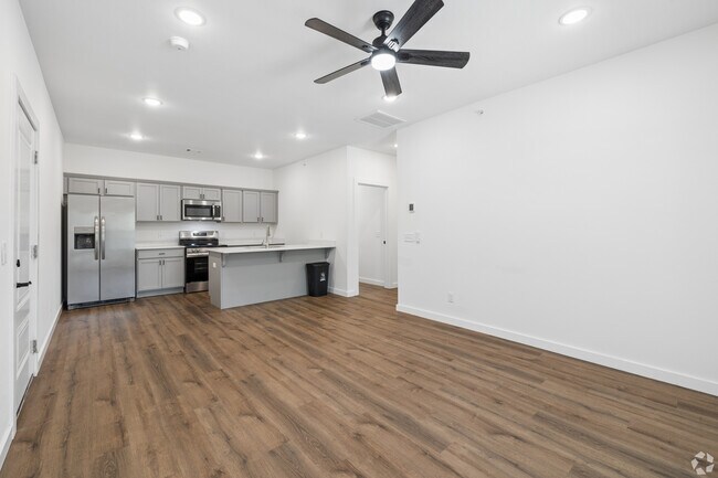Living room open to kitchen