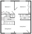 2 BEDROOM 1 BATHROOM