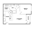 A2 | 1 bed 1 bath | 686 sq ft