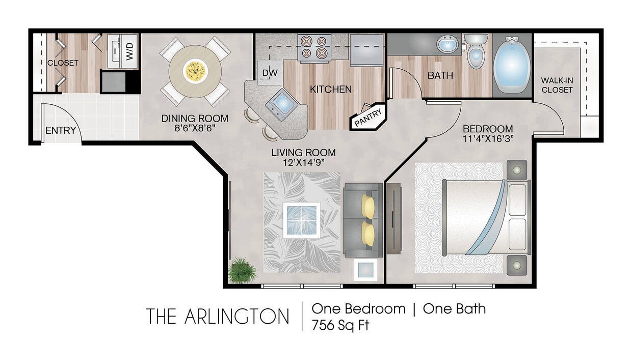 756 Square Feet - The Arlington