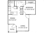 1BR/1BA