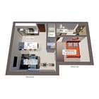 1Bed/1Bath