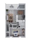 One Bedroom Floorplan