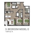 3 BR - Model O - Floor Plan