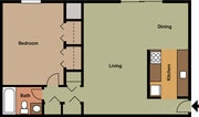 1 Bedroom Floor Plan
