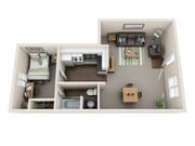 1 Bedroom 1 Bath Large
