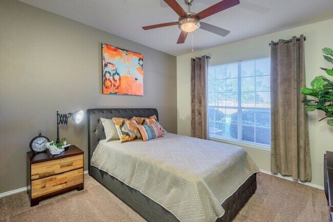 Spacious Bedroom with Ceiling Fan