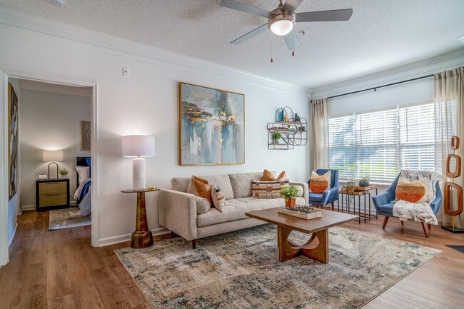 Newly Renovated Living Room - Jefferson at the Perimeter Apartments