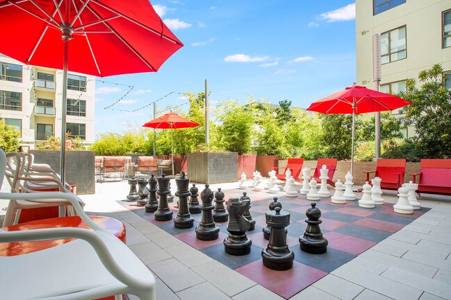 Indoor and outdoor amenity spaces are expansive