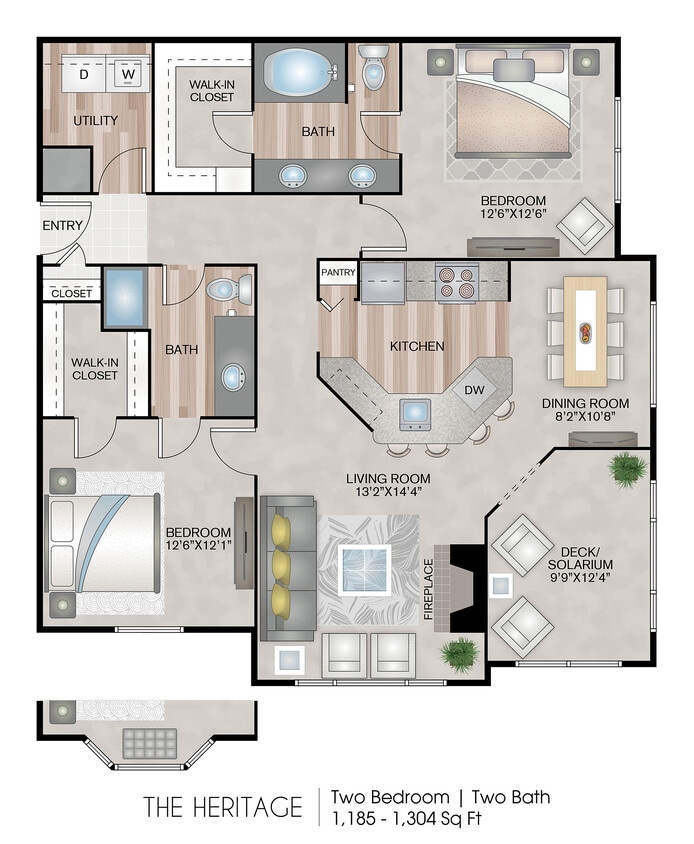 1304 Square Feet - The Heritage With Solarium
