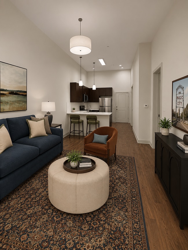 Ellison Model Unit Living Room AI - The Ellison