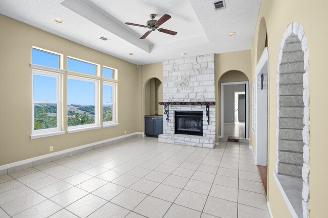Living Room #1, complete with fantastic Hill Country Views! - 20712 Hayes Cv