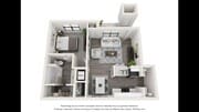 The Parkway floorplan offers one bed, one bath.