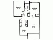 2 habitaciones/1 baño