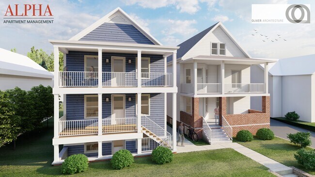Rendering - Exterior - 2119 Murray Hill Apartments