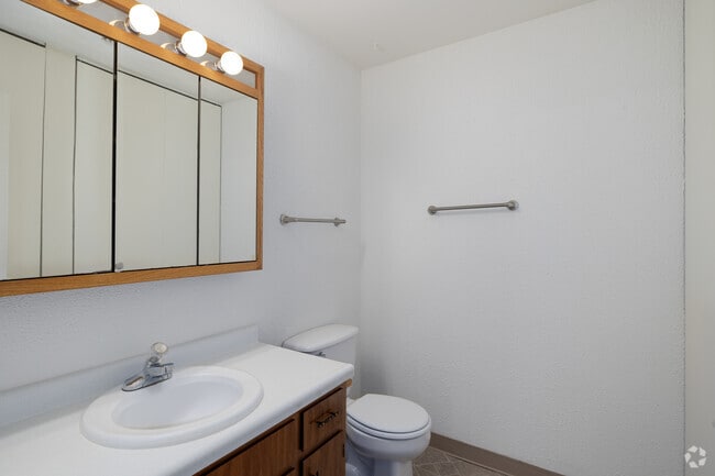 2BR, 2BA - 1,020SF - Primary Bathroom - Deer Run Apartments