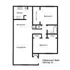 Sahara Suites - 2 Bedroom Floor Plan