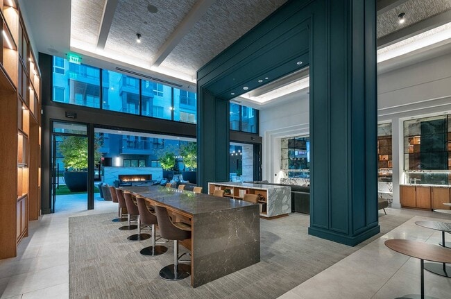 Resident Clubhouse with catering kitchen and smart tv lounge