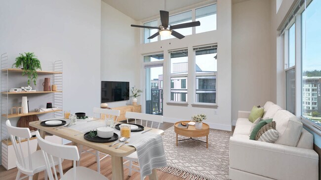 Living Room with Hard Surface Flooring - red160