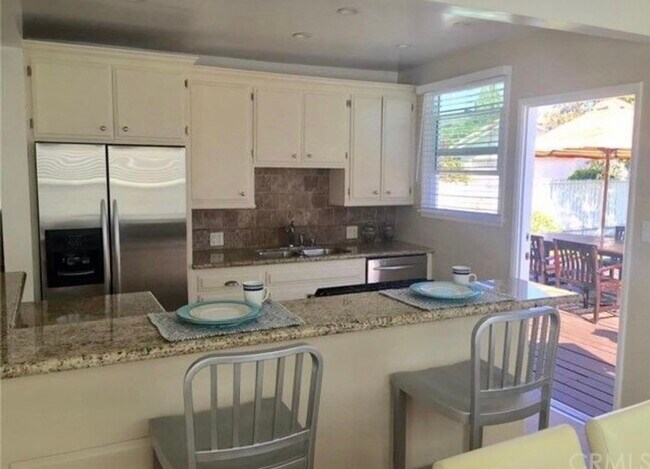 Bright kitchen with island.