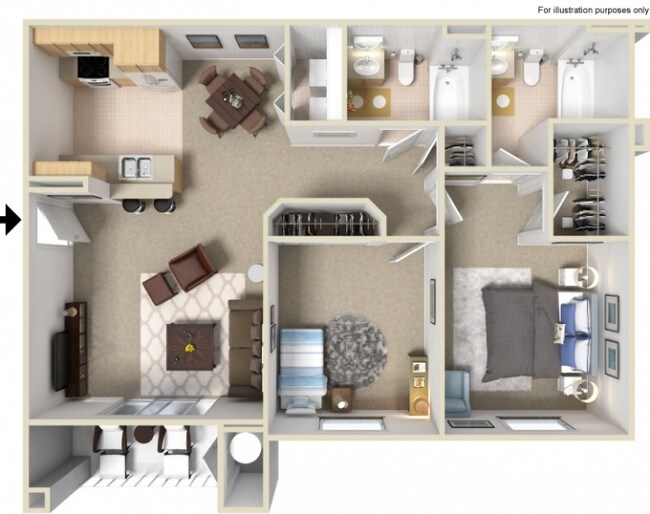 2BR/2BA Ariel View