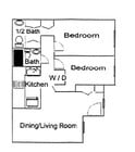 2BR/1.5BA