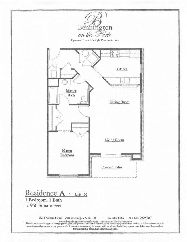 Building Photo - 1 bedroom/ 1 bathroom- Bennington on the Park Unit 107