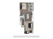 The Richmond Apartments A1 Floor Plan in Millcreek, UT