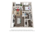 A1 | 1 Bed | 1 Bath | 638 sq.ft.