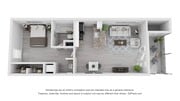 A 3D floor plan rendering of The Navigator.