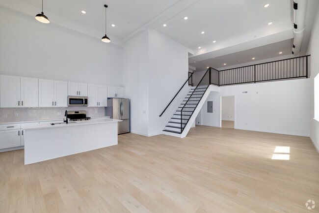 2BR, 2BA - 1,215SF - Kitchen/Living Room