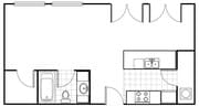 Interurban Building - A3 - 1 Beds - 1 Baths - 542 Sq. ft.