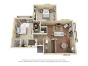 2 Hab, 2 Ba - 1102 ft²