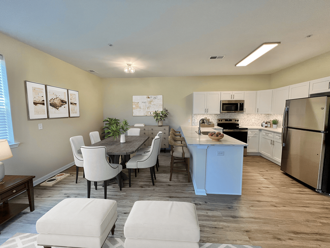 Living, Dining & Kitchen - The Residences at Willow Ridge Apartments