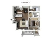1x1 Cambridge with Furniture