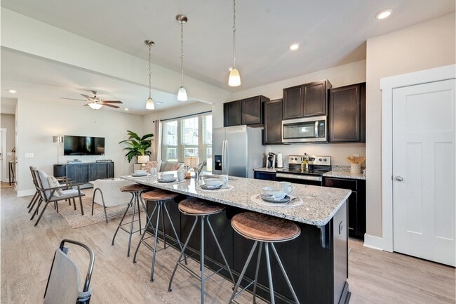 Modern Open Kitchen with Large Island