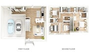 Explore this chic duplex design, perfect for modern family living.