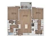 B3 floor plan Chamberlain House
