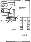 1BR/1BA