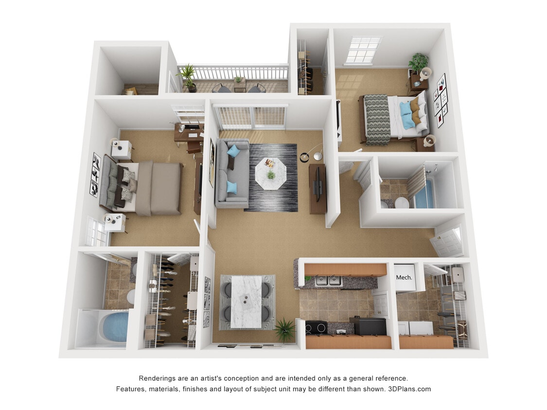 Floor Plan - 2x2 992