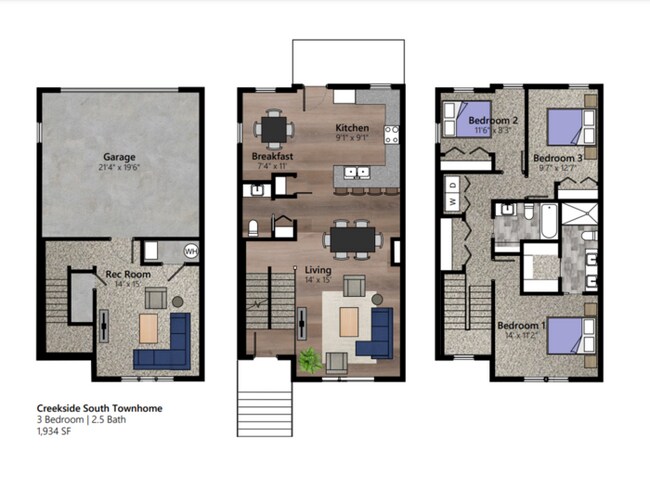 Photo - $2,200 | 3 Bedroom, 2.5 Bathroom Town Home | Pets Allowed* | Sublease* | Available for a May 1st,...