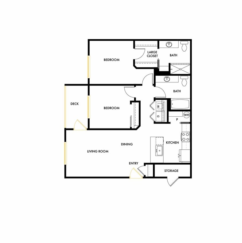 Floor Plan - South B8 2x2 - Brand New