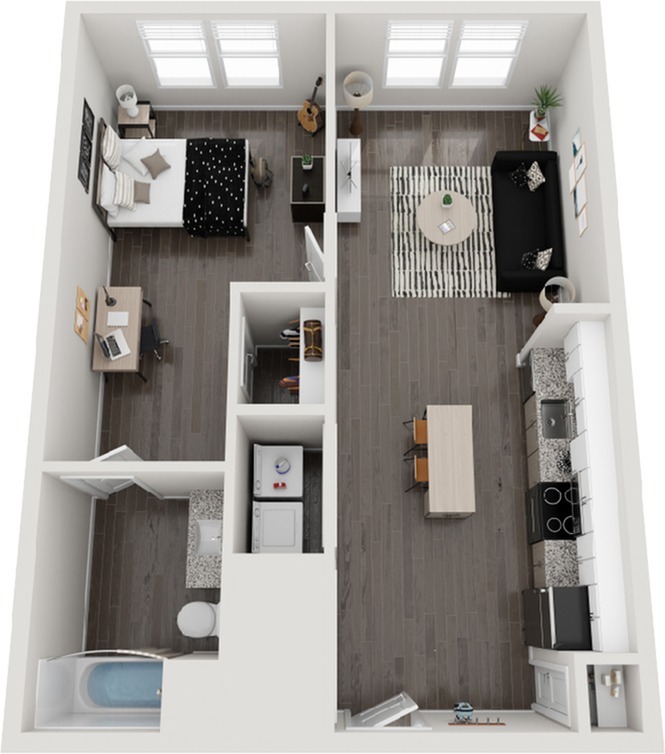 floorplan - 1BR/1BA - A1