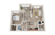 1x1A- View at Legacy Oaks Apartments in Knightdale North Carolina NC Near Raleigh
