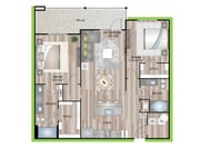 B3P8 floor plan Granary Flats